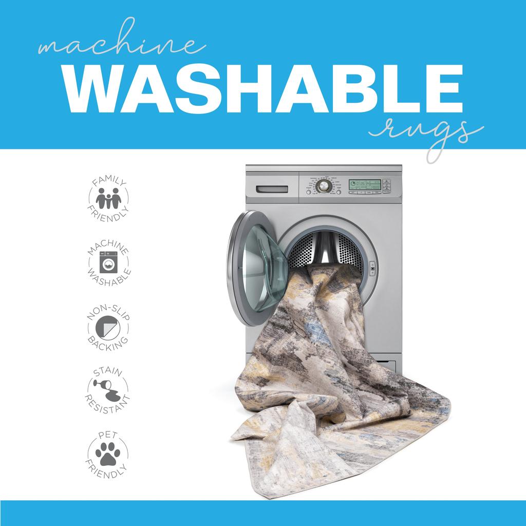 Oriental Weavers Sumter SUM10 Blue Rectangle Indoor Runner Abstract Pattern-