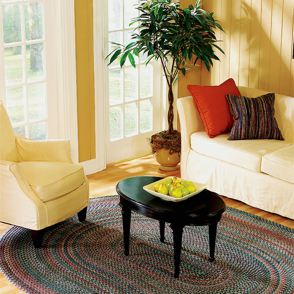 Colonial Mills Westcott Green Oval Indoor Area Rug - Vibrant Reversible Rug Made of Wool