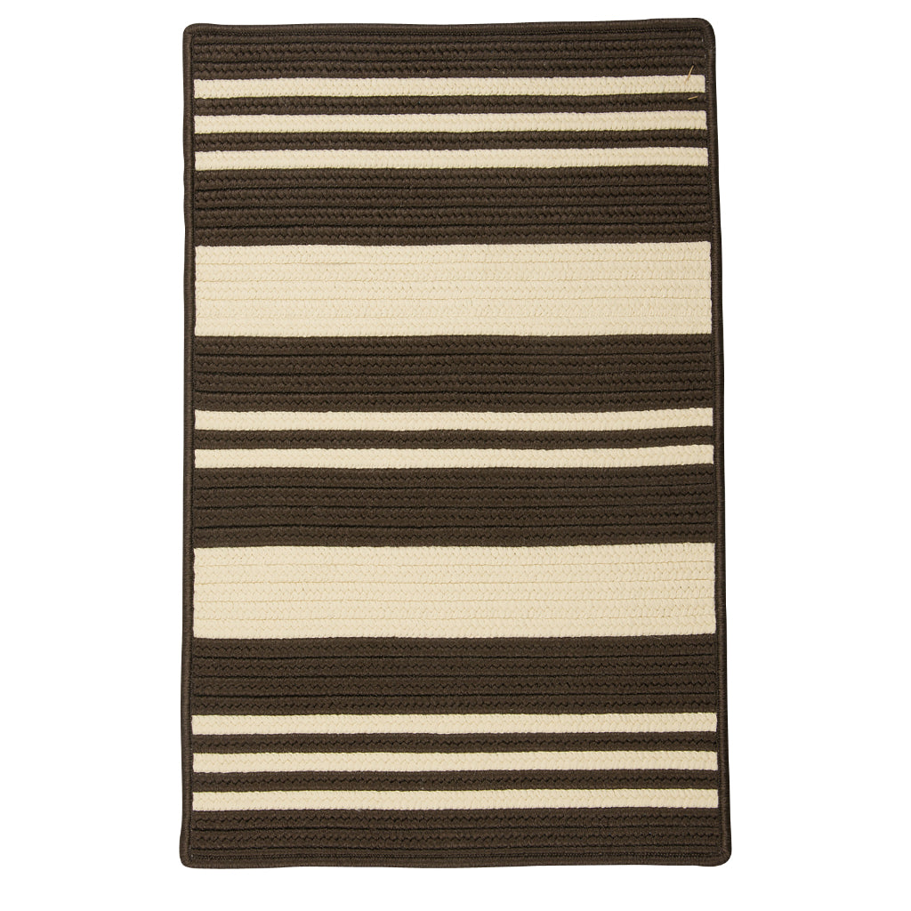 Colonial Mills Bayou Indoor / Outdoor Brown Rectangle / Square Area Rug - Trendy Fade &amp; Stain Resistant Reversible Rug