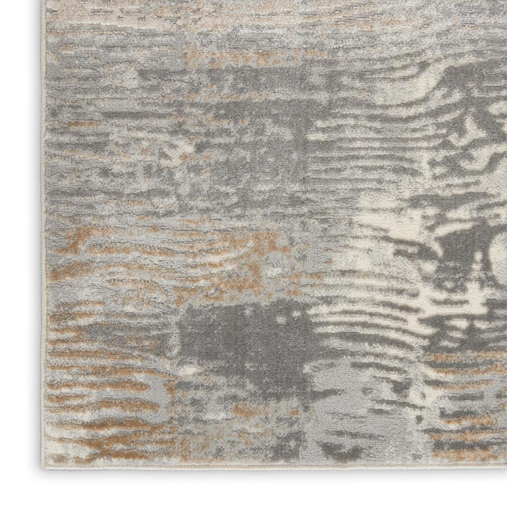 Nourison Home Solace SLA01 Grey Beige Indoor Runner - Modern Power Loomed Machine Made Low Pile