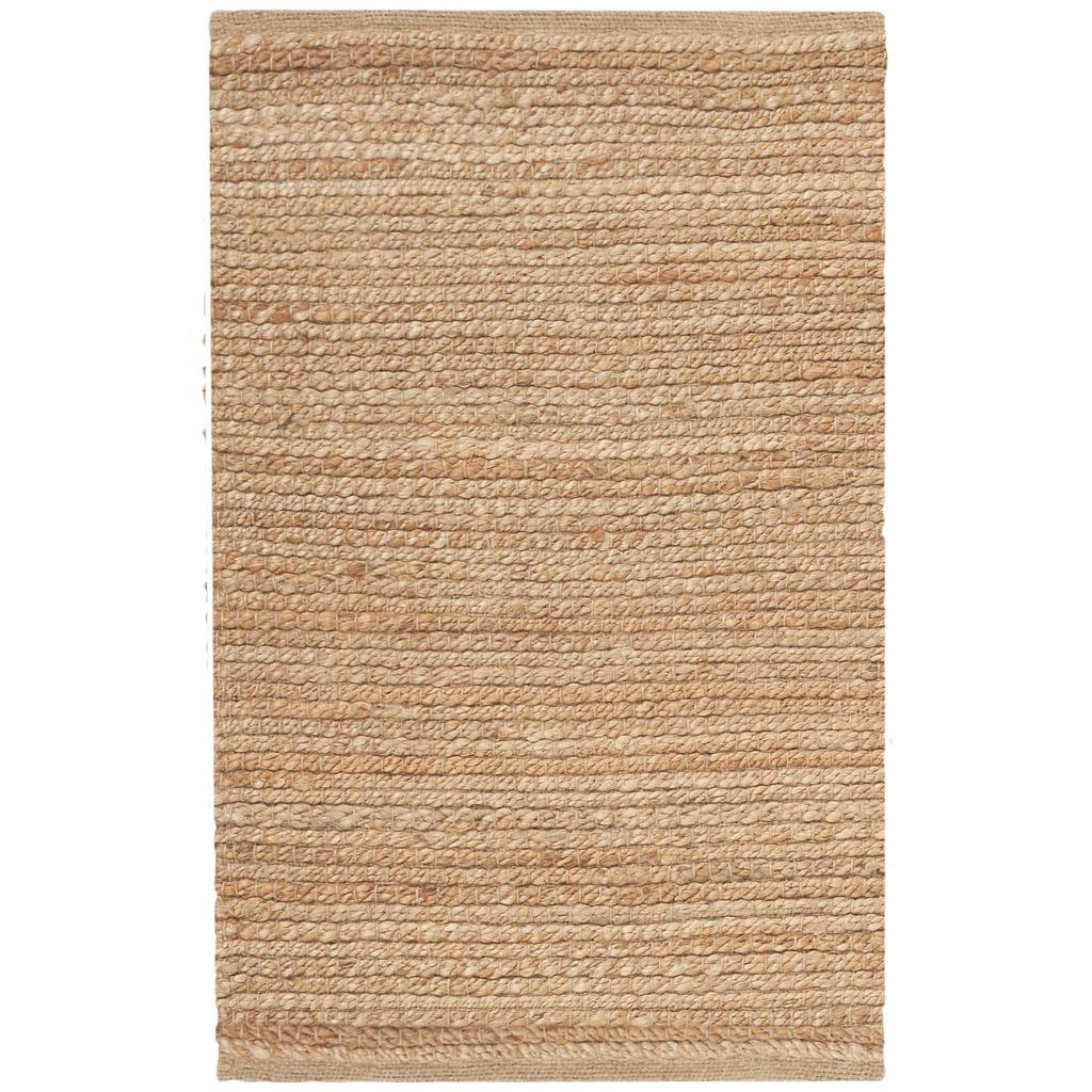 Nourison Home Natural Jute NJT01 Natural Indoor Rectangle Area Rug - Farmhouse Hand Woven Handmade Medium Pile