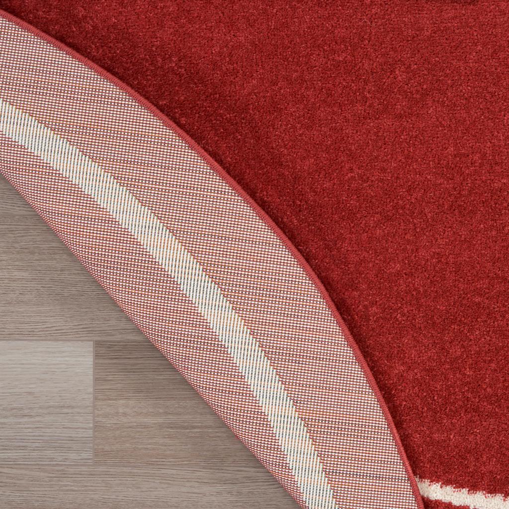 Nourison Home Nourison Essentials NRE02 Brick Ivory Indoor/Outdoor Round Area Rug - Contemporary Power Loomed Machine Made Low Pile