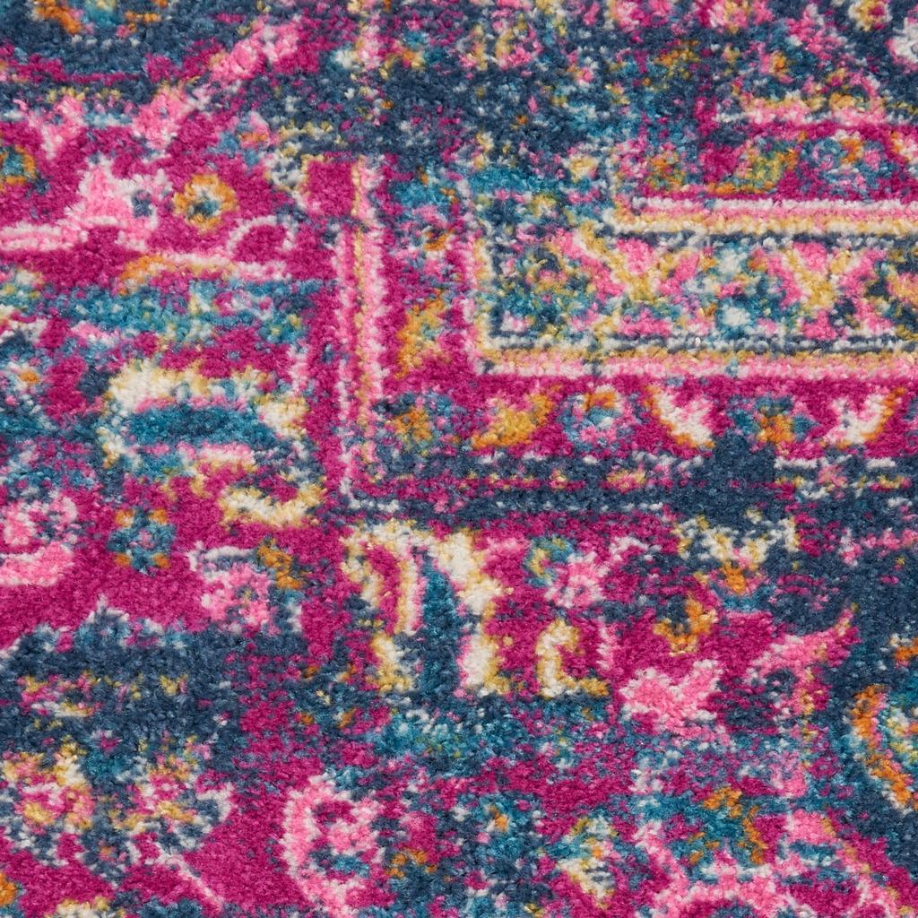 Nourison Home Passion PSN03 Blue Indoor Runner - Bohemian Power Loomed Machine Made Medium Pile