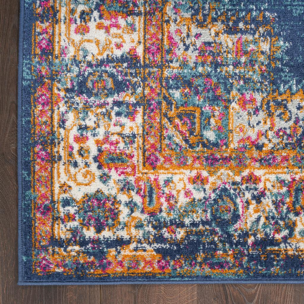 Nourison Home Passion PSN03 Navy Indoor Runner - Vintage Power Loomed Machine Made Medium Pile