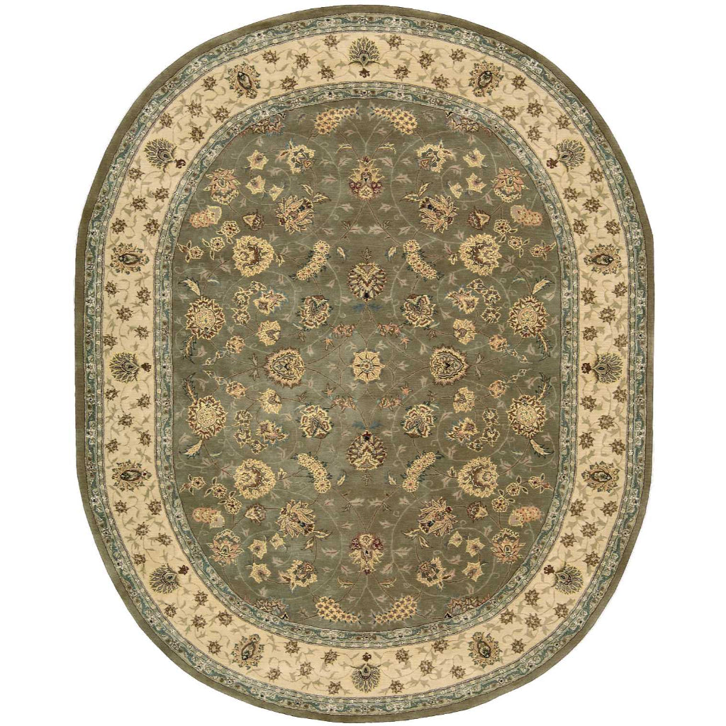 Nourison Home Nourison 2000 Multicolor 2003 Indoor Oval Area Rug - Traditional Hand Tufted Rug Made of New Zealand Wool & Silk-