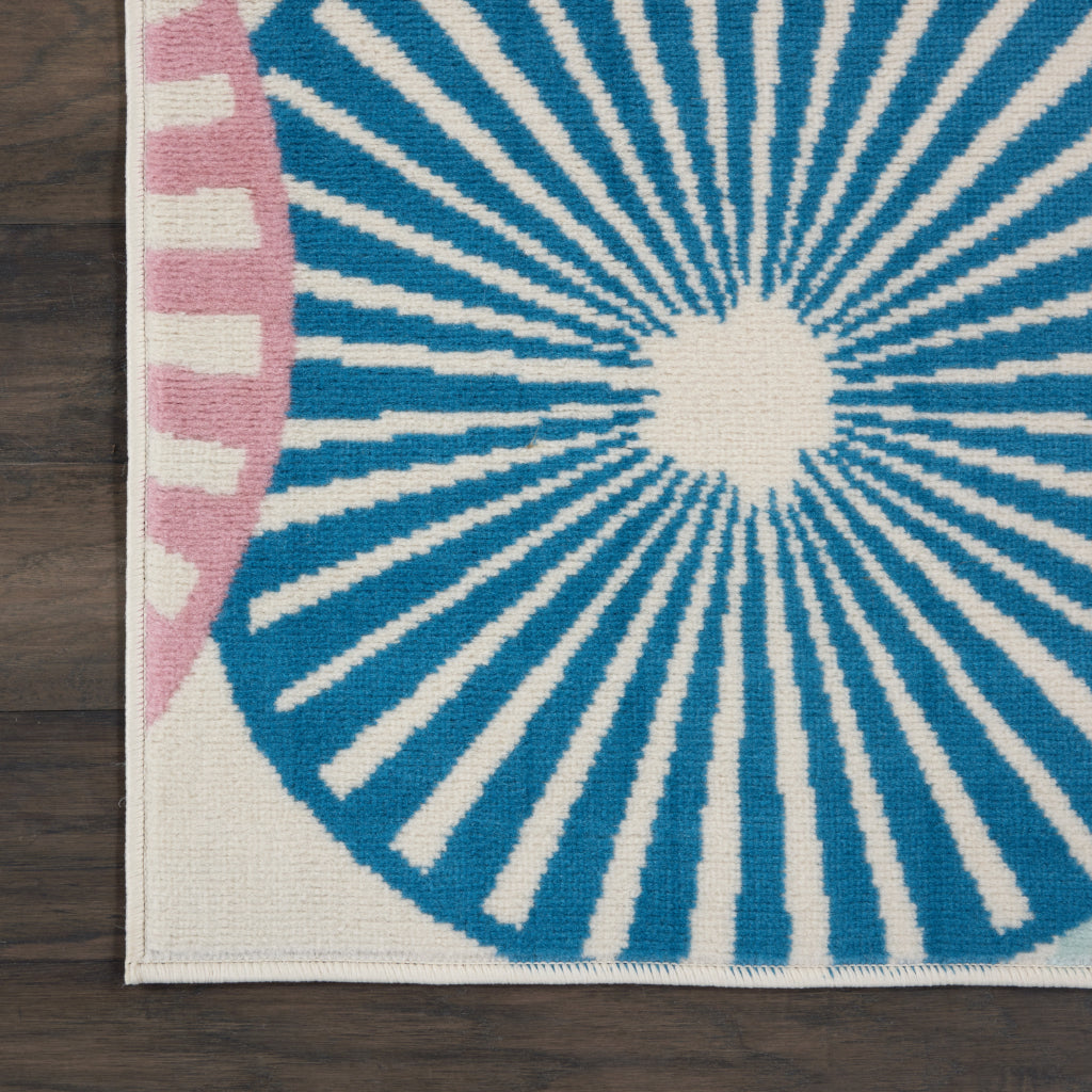 Nourison Home Grafix GRF20 Ivory/Multi Rectangle Indoor Area Rug - Power Loomed Medium Pile Living Room Rug-