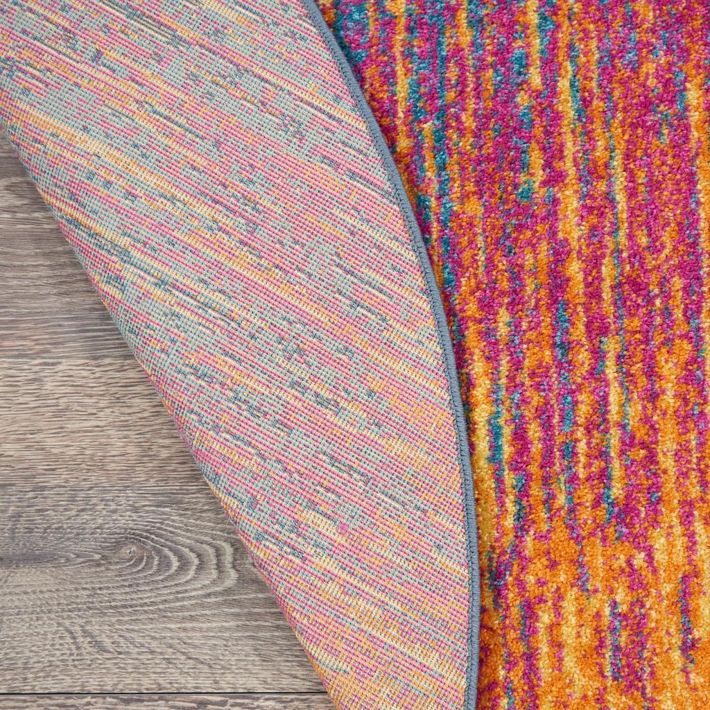 Nourison Home Passion PSN09 Multicolor Indoor Round Area Rug - Modern Power Loomed Machine Made Medium Pile