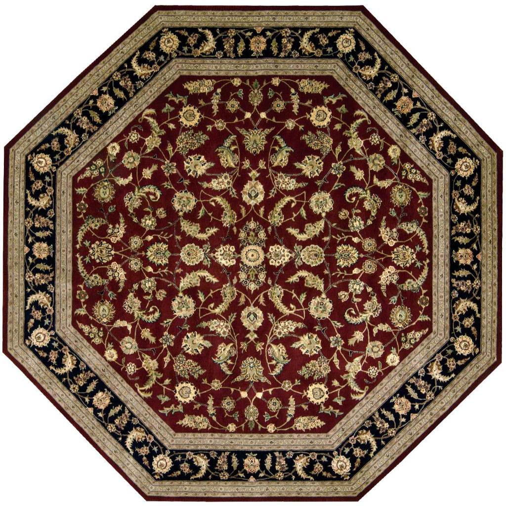 Nourison Home Nourison 2000 Multicolor 2002 Indoor Octagon Area Rug - Traditional Hand Tufted Rug Made of New Zealand Wool & Silk-