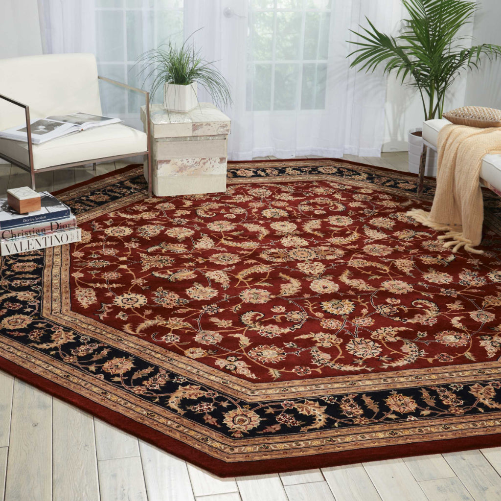 Nourison Home Nourison 2000 Multicolor 2002 Indoor Octagon Area Rug - Traditional Hand Tufted Rug Made of New Zealand Wool & Silk-