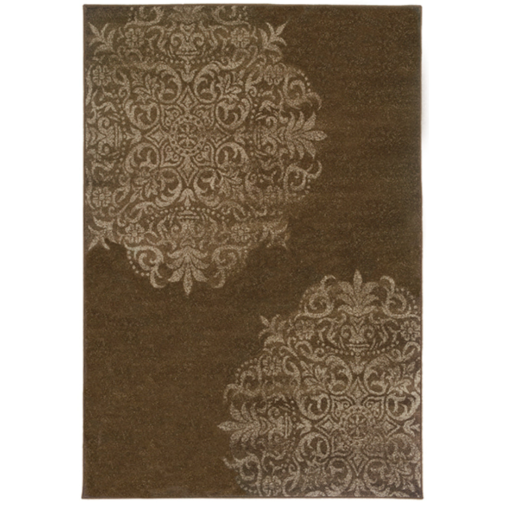 Oriental Weavers Adrienne 4174D Brown Rectangle Indoor Area Rug - Casual Stain Resistant Machine Woven Rug
