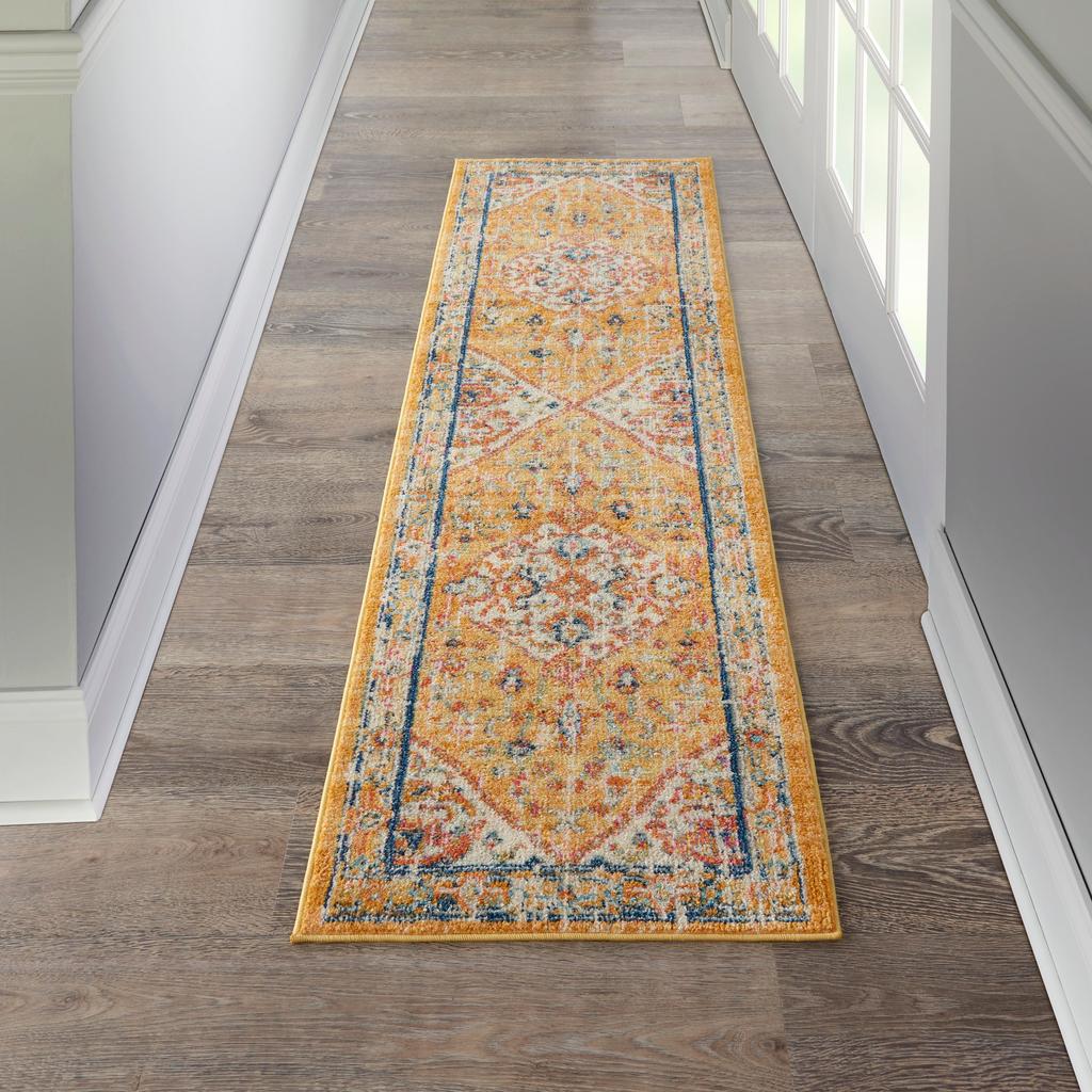 Nourison Home Passion PSN23 Ivory Yellow Indoor Runner - Bohemian Power Loomed Machine Made Medium Pile