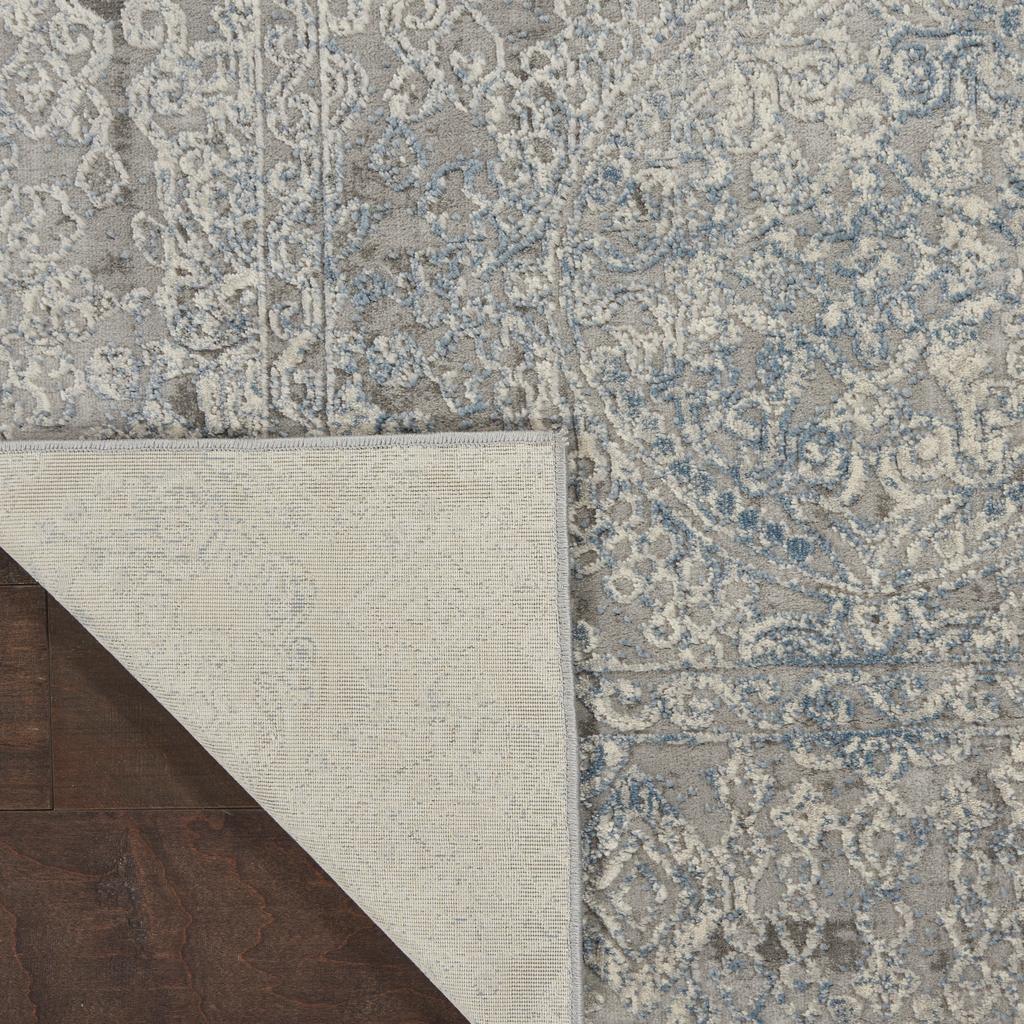 Nourison Home Rustic Textures RUS09 Ivory Light Blue Indoor Runner - Vintage Power Loomed Machine Made Medium Pile