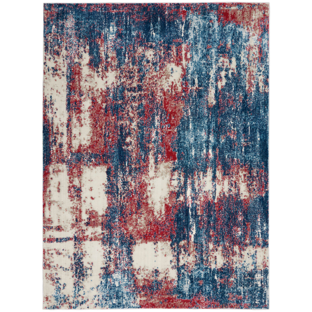 Nourison Home Imprints IMT02 Multicolor Rectangle Indoor Area Rug - Modern Style Medium Pile Abstract Rug