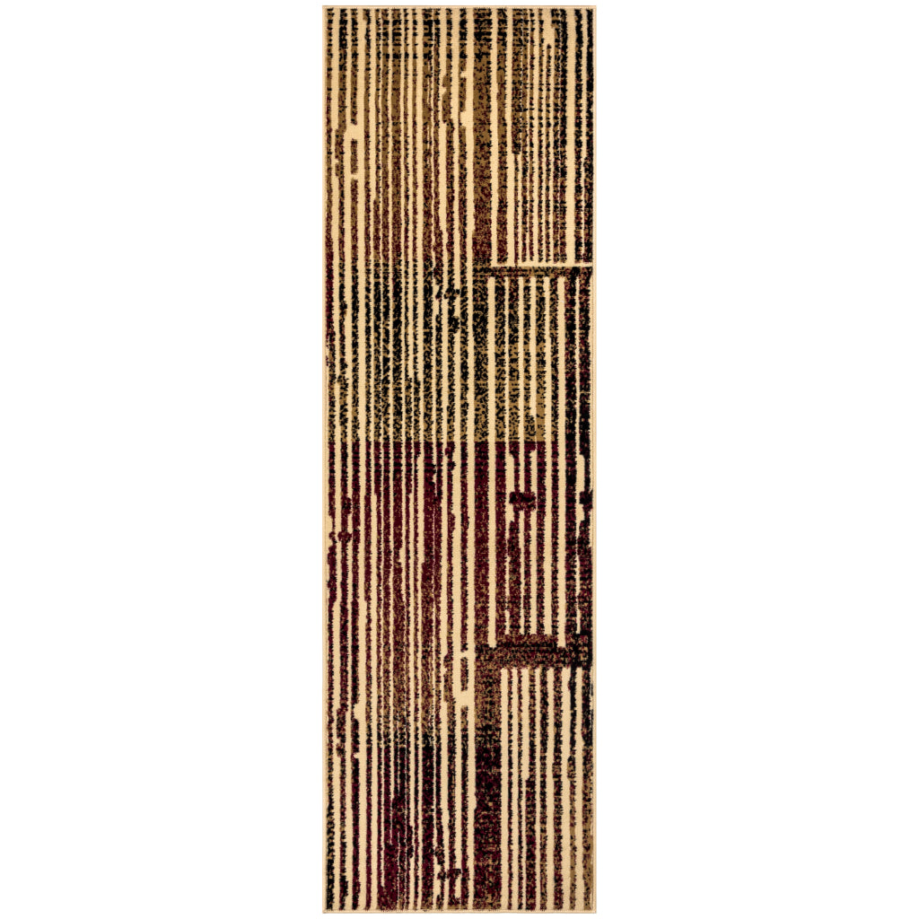 Nourison Home Grafix GRF42 Multicolor Indoor Runner - Modern Abstract Runner with Striped Pattern
