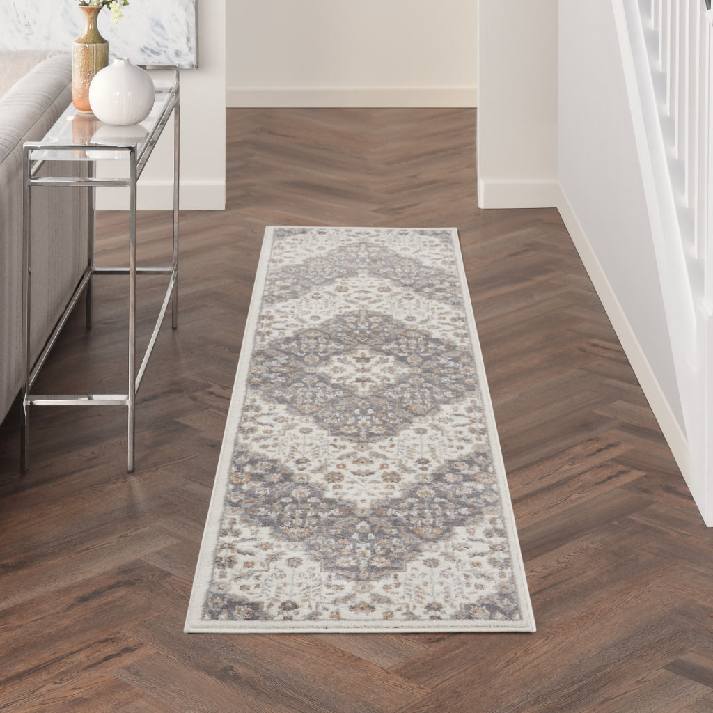 Nourison Home Elation ETN08 Multicolor Indoor Runner - Power Loomed Low Pile Hallway Runner with Floral Pattern-
