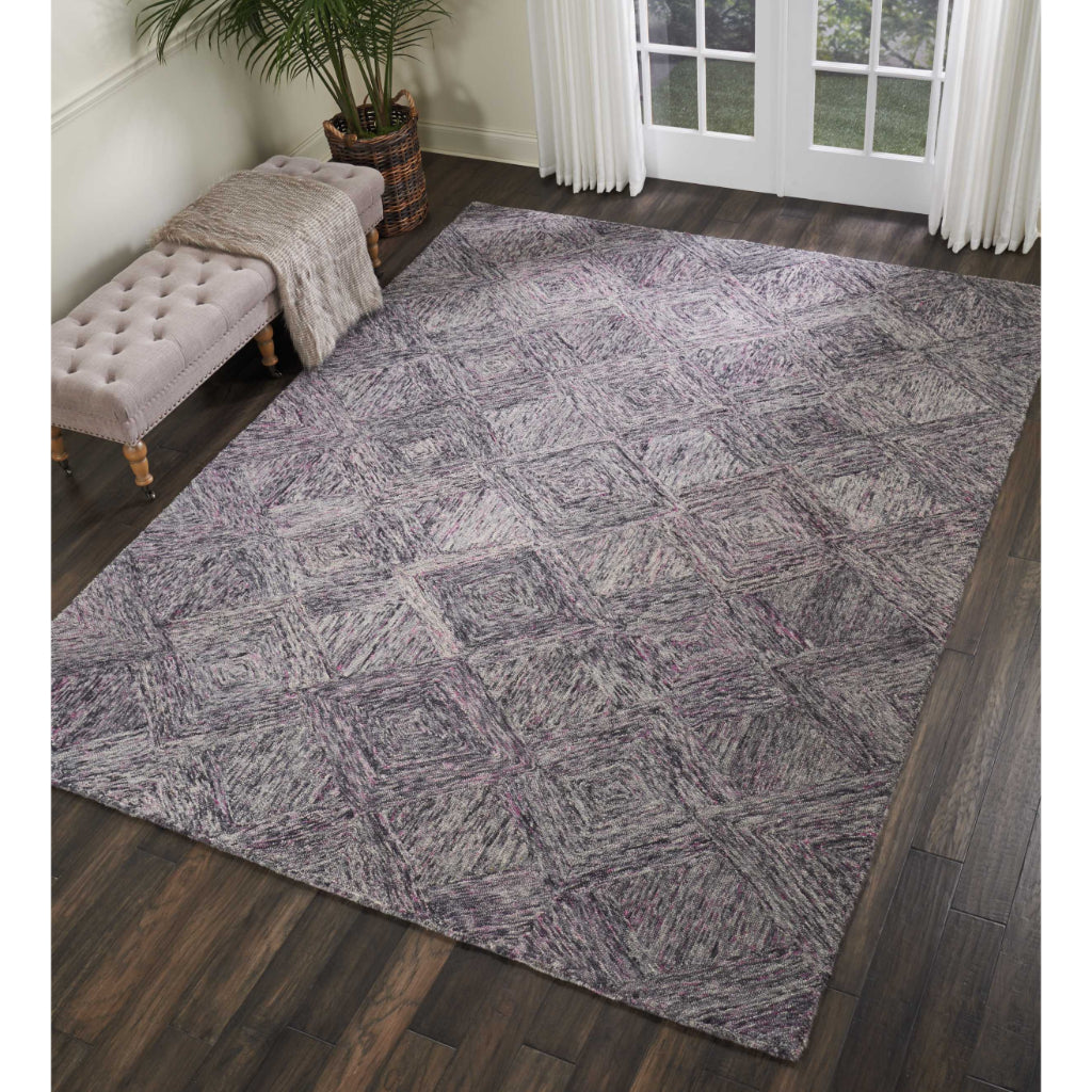 Nourison Home Linked LNK01 Two-Color Rectangle Indoor Area Rug - Hand Tufted Rug Made of 100% Wool