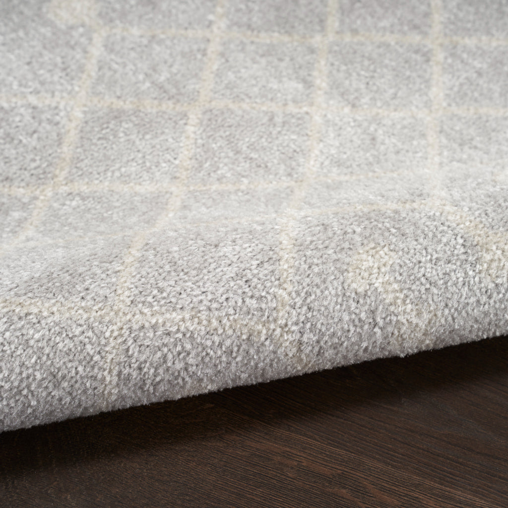 Nourison Home Astra ASW10 Gray Machine Washable Power Loomed Runner - Elegant Indoor Bohemian Runner