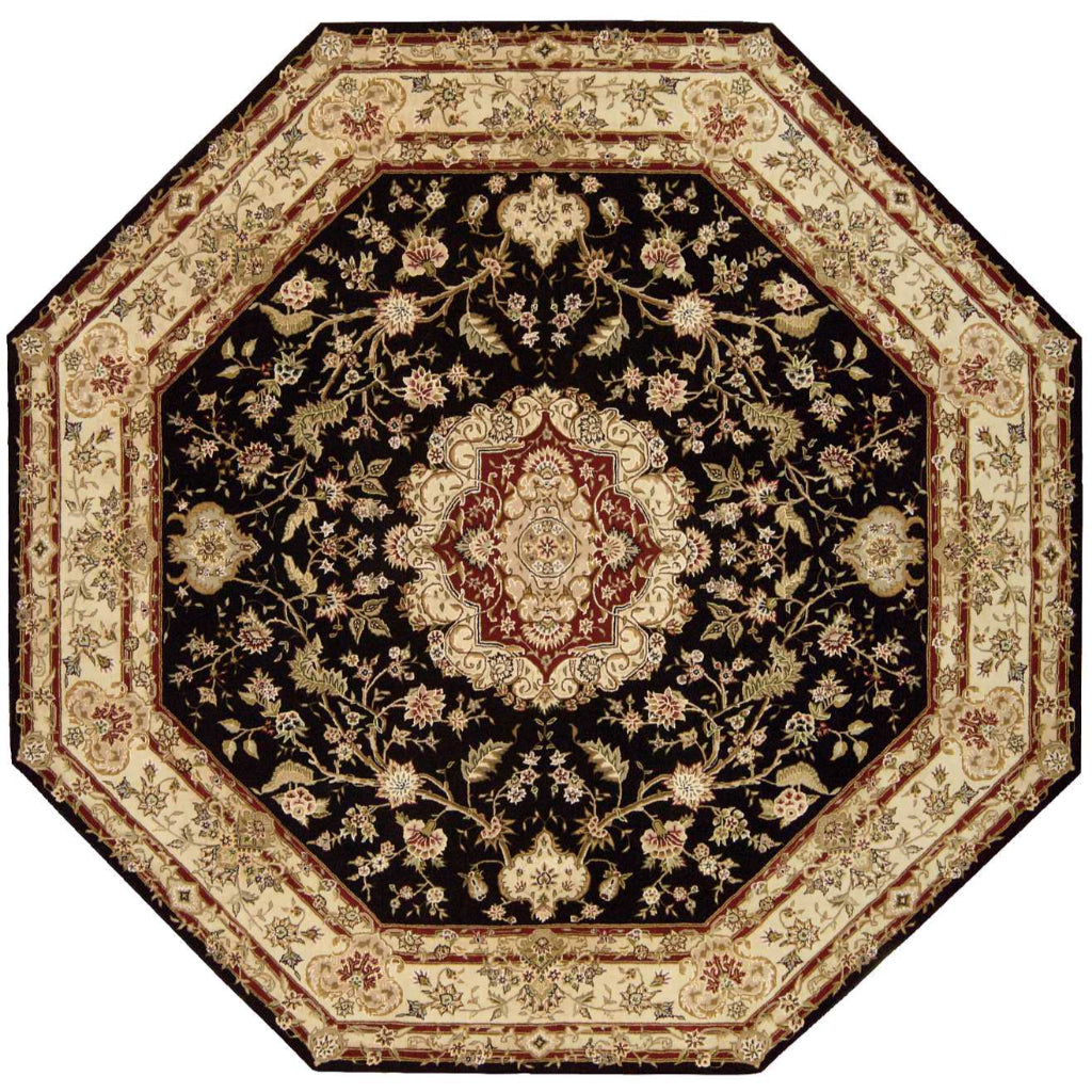 Nourison Home Nourison 2000 Multicolor 2028 Indoor Octagon Area Rug - Exquisite Wool &amp; Silk Hand Tufted Rug