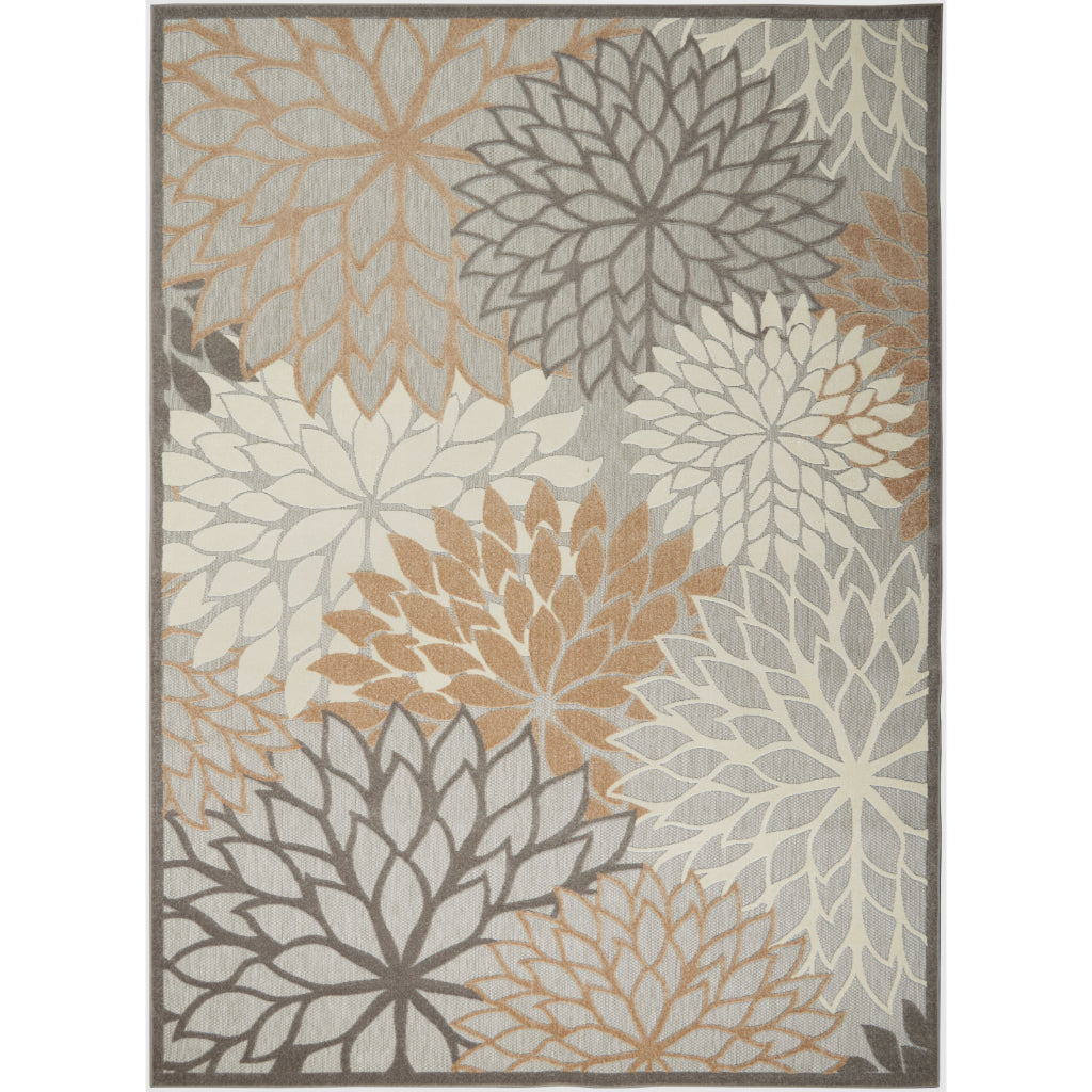 Nourison Home Aloha ALH05 Machine Made Multicolor Rectangle Area Rug - Stain Resistant Indoor & Outdoor Low Pile Rug with Natural Floral Design-