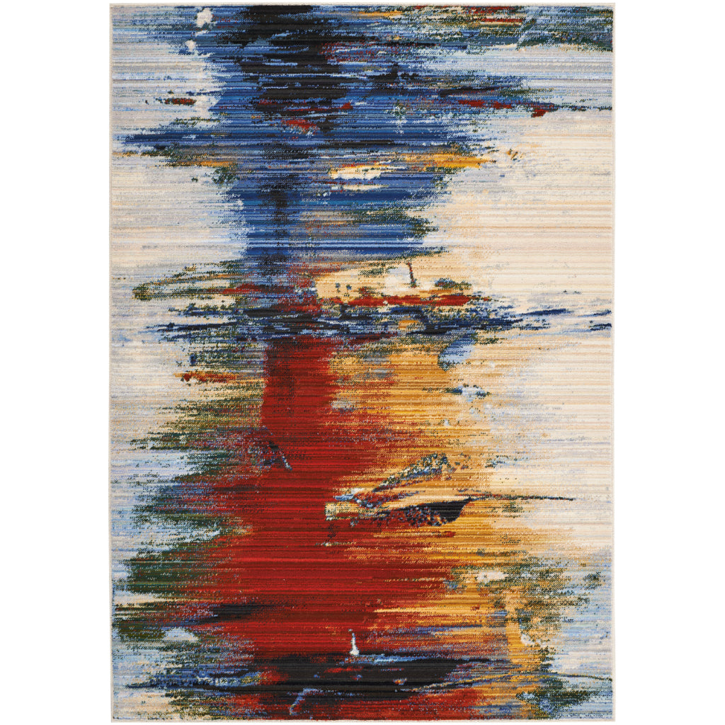 Nourison Home Chroma CRM05 Multicolor Rectangle Indoor Area Rug - Modern Style Loom-Woven Medium Pile Rug-