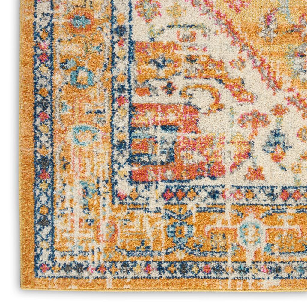 Nourison Home Passion PSN23 Ivory Yellow Indoor Runner - Bohemian Power Loomed Machine Made Medium Pile