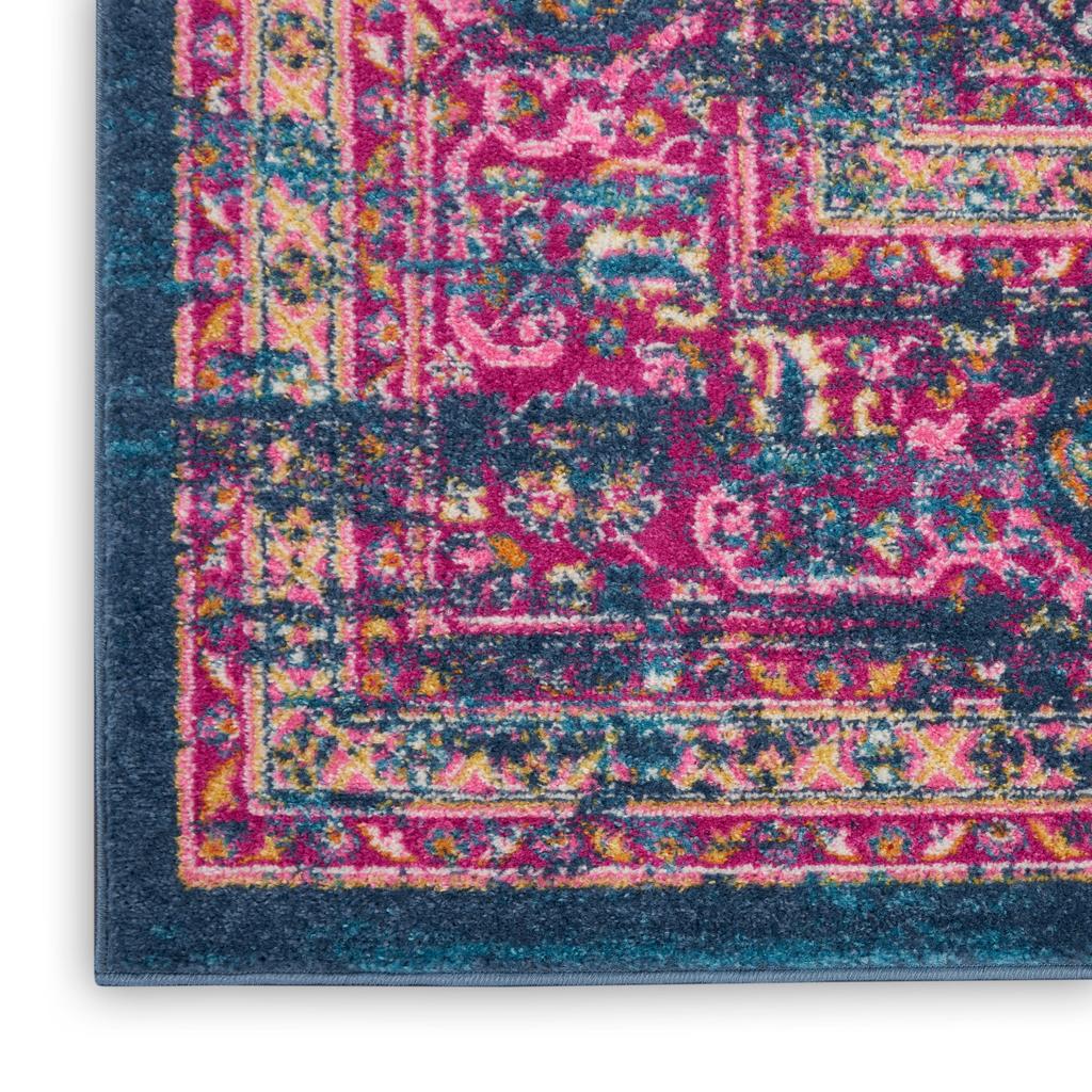 Nourison Home Passion PSN03 Blue Indoor Runner - Bohemian Power Loomed Machine Made Medium Pile