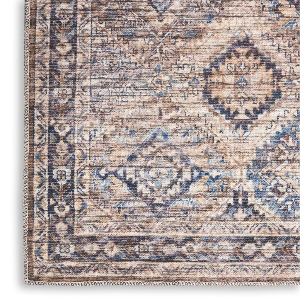 Nourison Home New Concept Washables SR103 Ivory Latte Indoor Rectangle Area Rug - Vintage Machine Woven Machine Made Low Pile