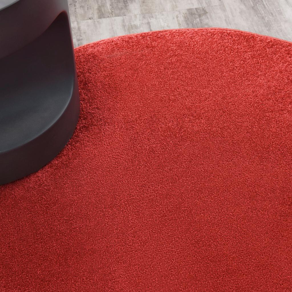 Nourison Home Nourison Essentials NRE01 Brick Red Indoor/Outdoor Round Area Rug - Outdoor Power Loomed Machine Made Low Pile