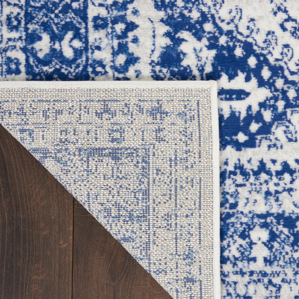 Nourison Home Whimsicle WHS15 Ivory Navy Indoor Rectangle Area Rug - Farmhouse Power Loomed Machine Made Low Pile