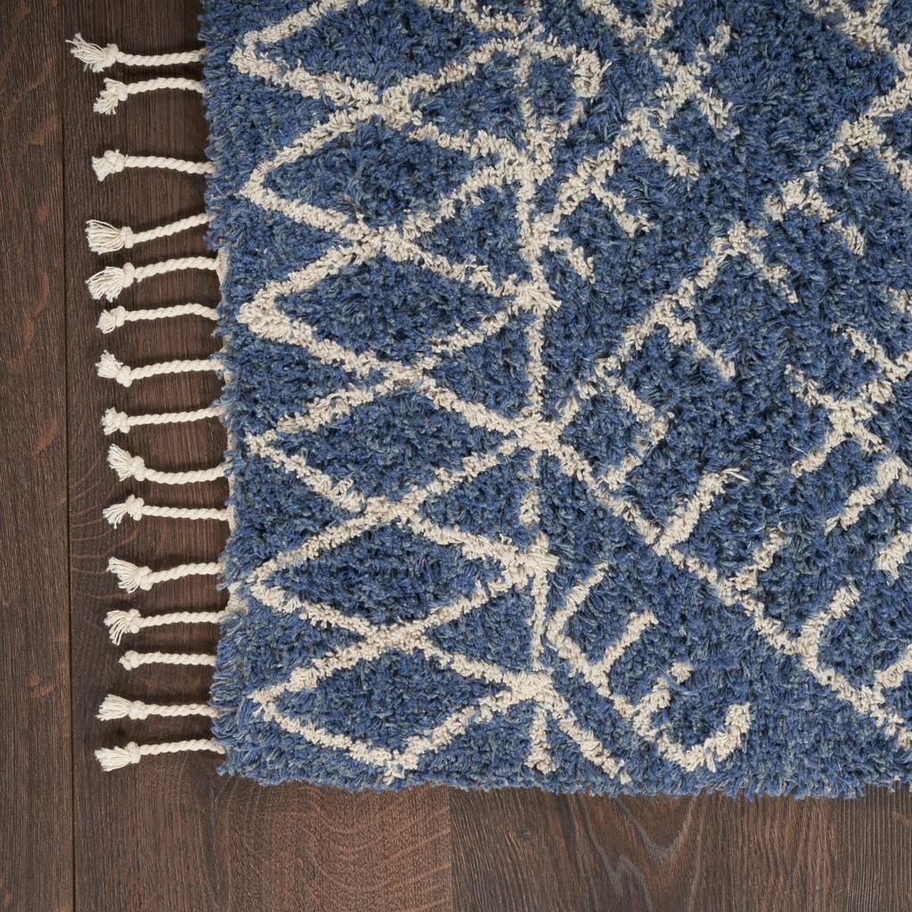 Nourison Home Native Art NTV12 Navy Indoor Runner - Bohemian Hand Tufted Handmade Medium Pile