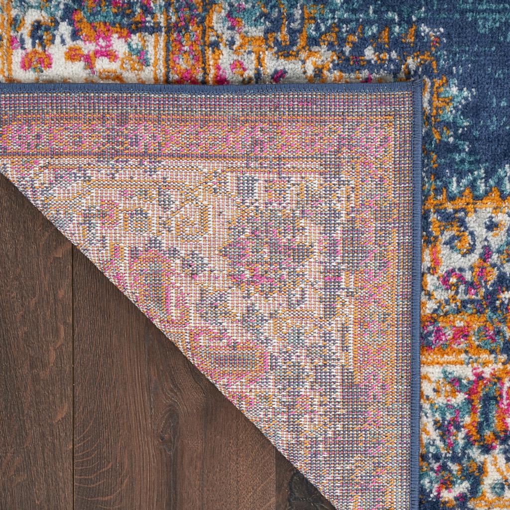 Nourison Home Passion PSN03 Navy Indoor Runner - Vintage Power Loomed Machine Made Medium Pile