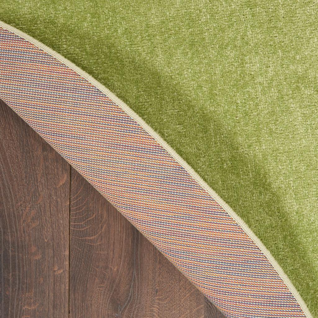 Nourison Home Nourison Essentials NRE01 Green Indoor/Outdoor Round Area Rug - Outdoor Power Loomed Machine Made Low Pile