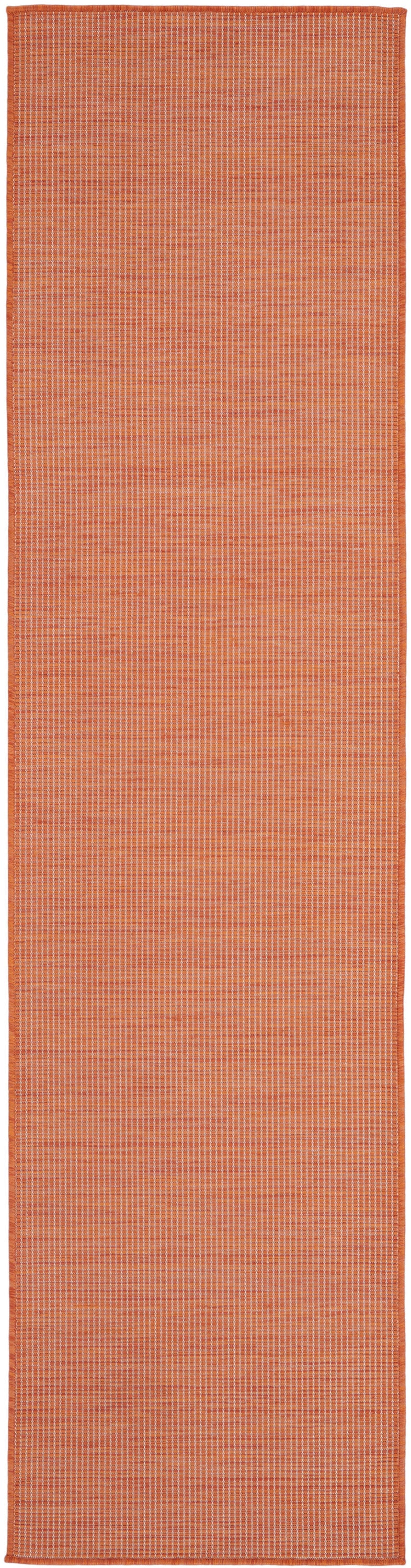 Nourison Home Positano POS01 Terracotta Indoor/Outdoor Runner - Modern Power Loomed Machine Made Low Pile