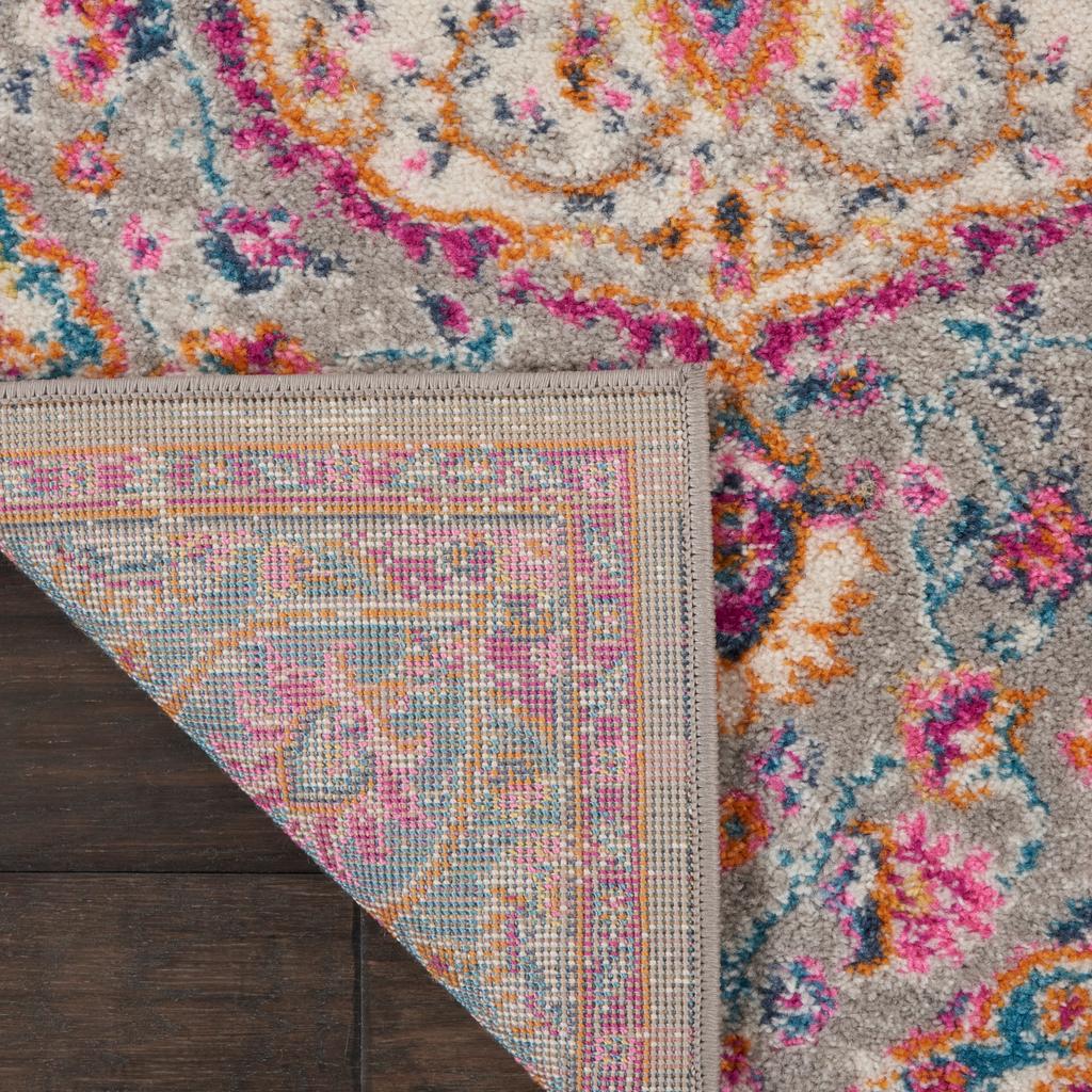 Nourison Home Passion PSN22 Grey Grey/Multi Indoor Runner - Transitional Power Loomed Machine Made Medium Pile