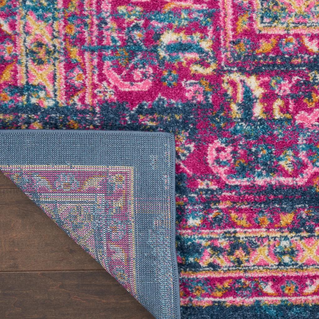 Nourison Home Passion PSN03 Blue Indoor Runner - Bohemian Power Loomed Machine Made Medium Pile