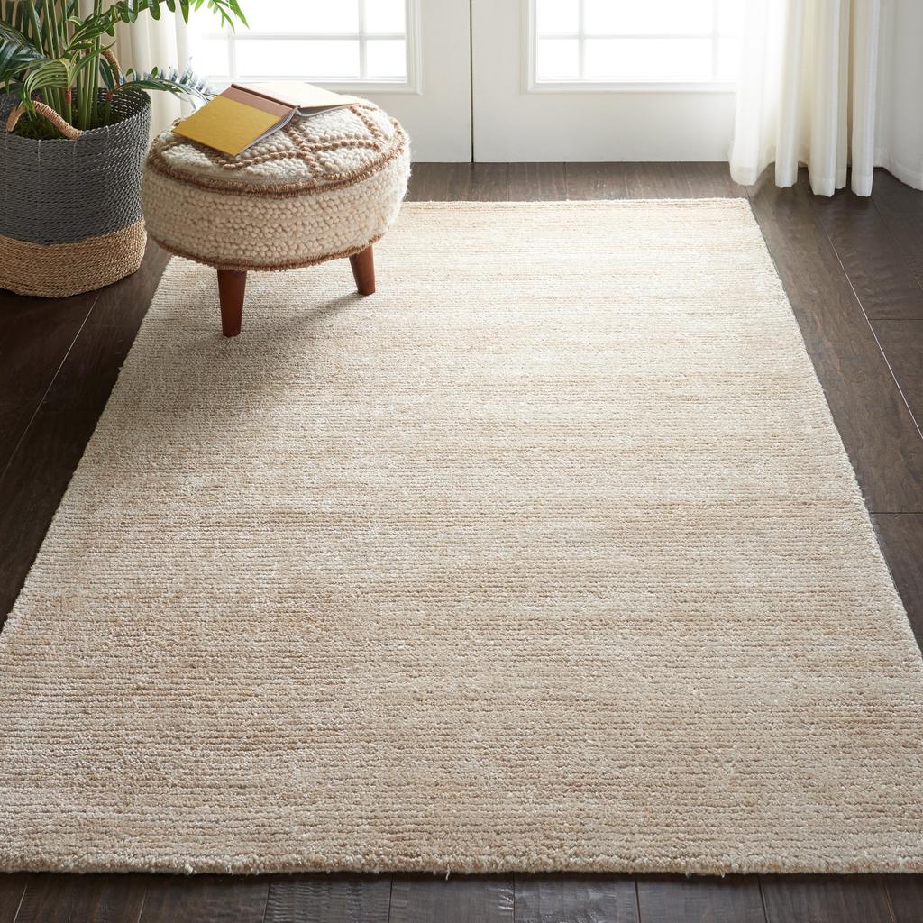 Nourison Home Weston WES01 Beige Indoor Rectangle Area Rug - Modern Tufted Handmade Medium Pile