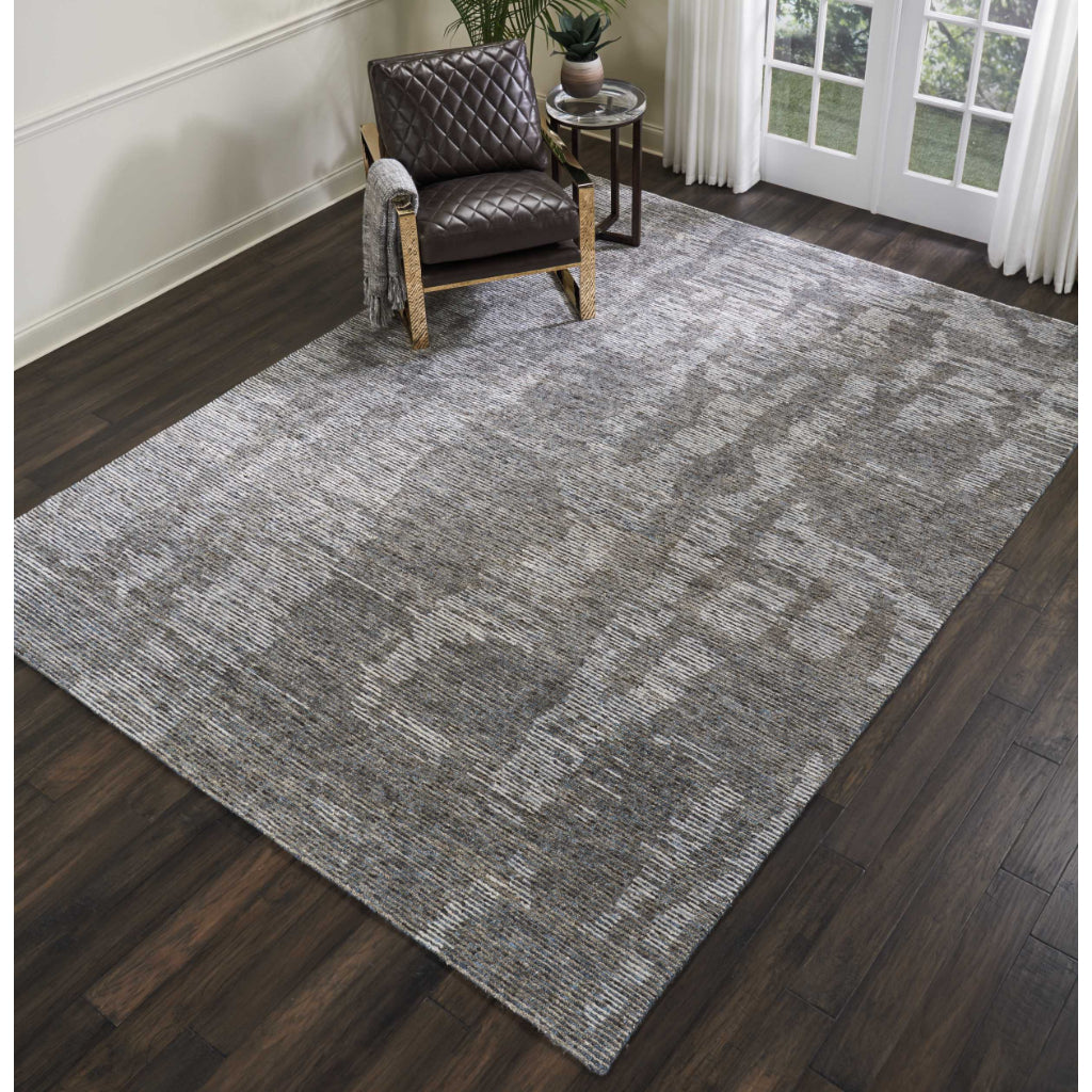 Nourison Home Ellora ELL03 Two-Color Rectangle Indoor Area Rug - Hand Knotted Medium Pile Living Room Rug