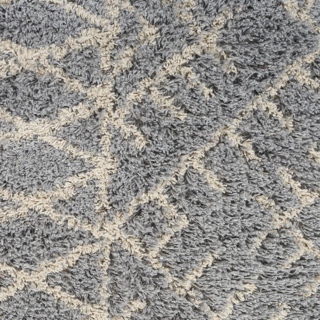 Nourison Home Native Art NTV12 Grey Indoor Runner - Bohemian Hand Tufted Handmade Medium Pile