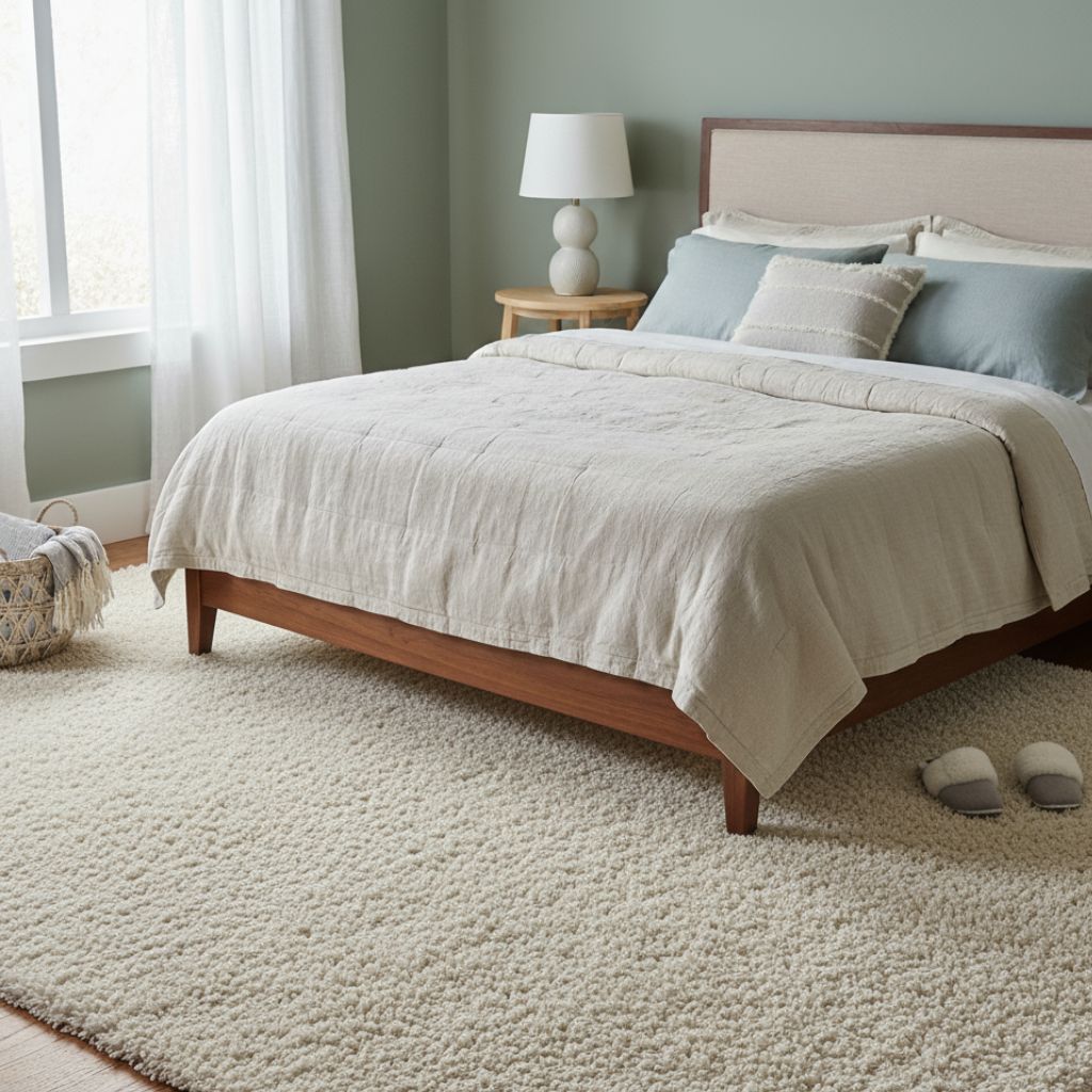 bedroom plush rug