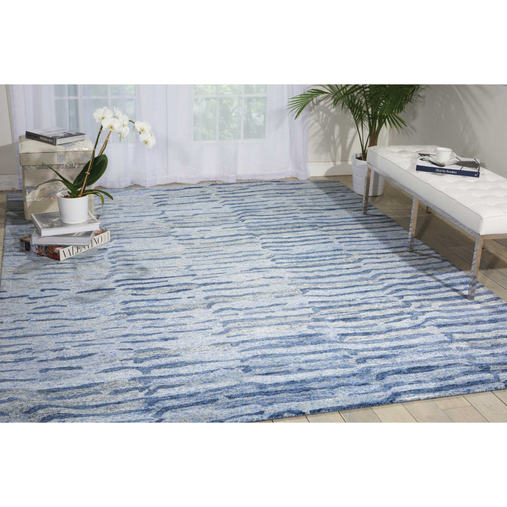 Nourison Home Gemstone GEM01 Lapis Rectangle Area Rug - Handmade Tufted Rug Made of 30% Wool & 70% Luxcelle-