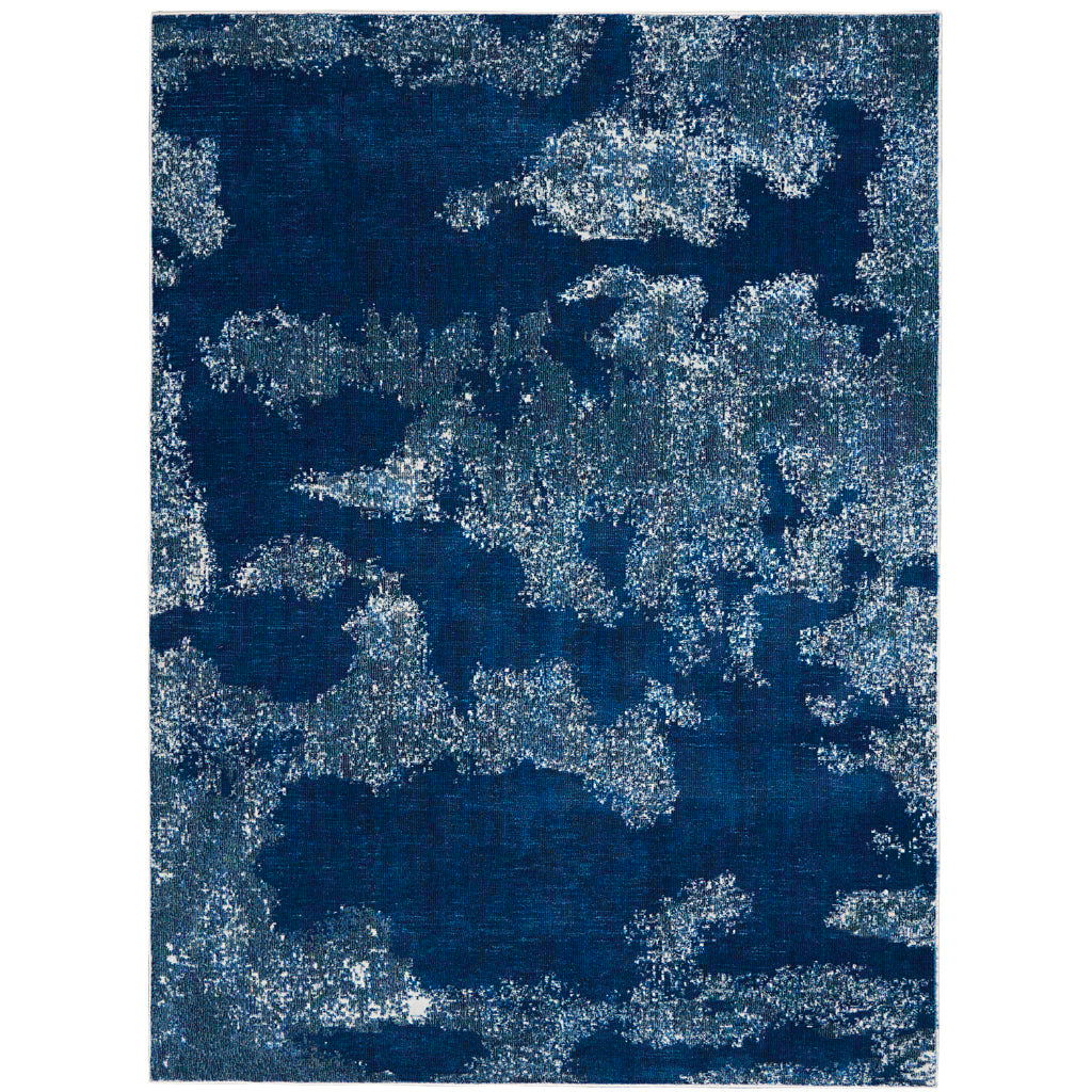 Nourison Home Imprints IMT03 Dark Blue Rectangle Indoor Area Rug - Modern Style Medium Pile Abstract Rug