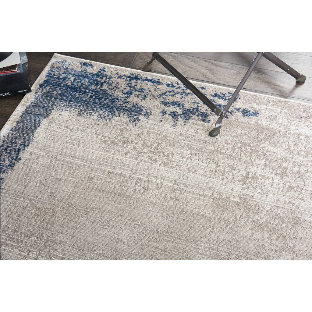 Nourison Home Imprints IMT01 Two-Color Rectangle Indoor Area Rug - Modern Style Medium Pile Abstract Rug