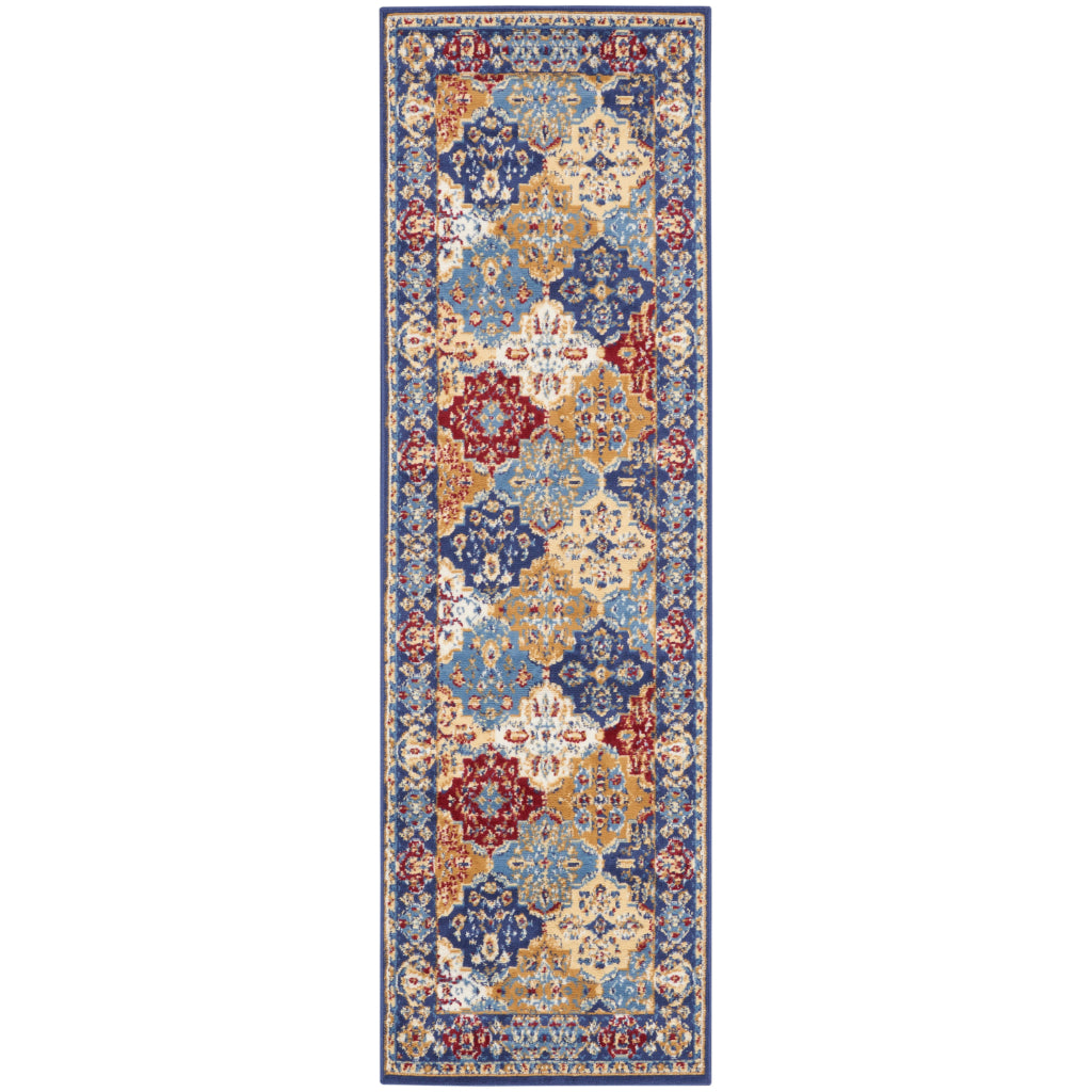 Nourison Home Grafix GRF31 Multicolor Indoor Runner - Vintage Bright Color Medium Pile Runner-