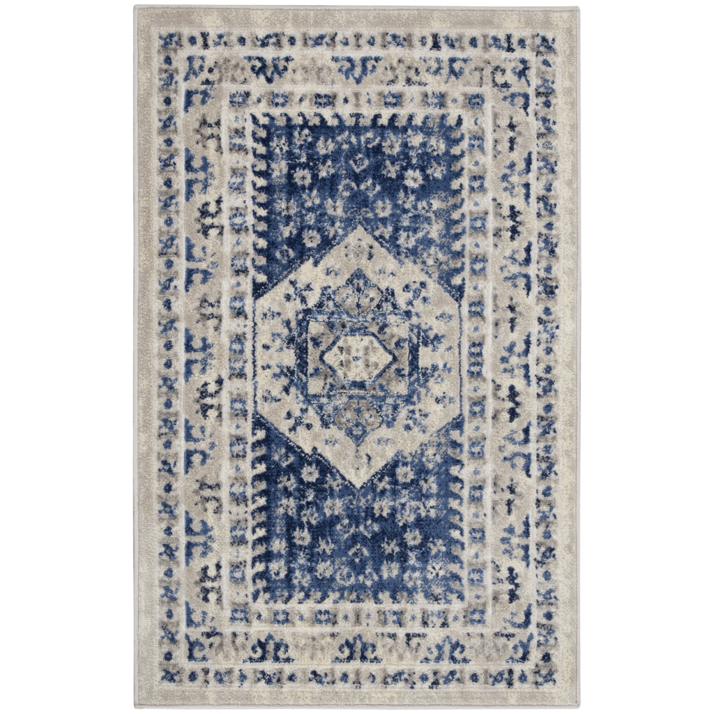 Nourison Home Cyrus CYR05 Two-Color Indoor Rectangle Area Rug - Power Loomed Low Pile Rug with Jute Backing