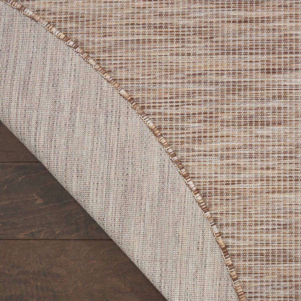 Nourison Home Positano POS01 Beige Indoor/Outdoor Round Area Rug - Modern Power Loomed Machine Made Low Pile