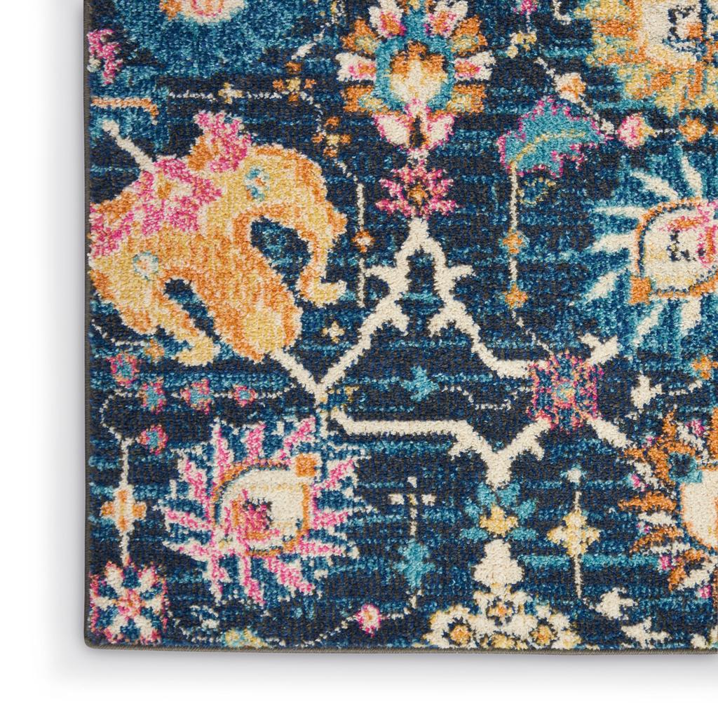 Nourison Home Passion PSN01 Navy Indoor Runner - Bohemian Power Loomed Machine Made Medium Pile