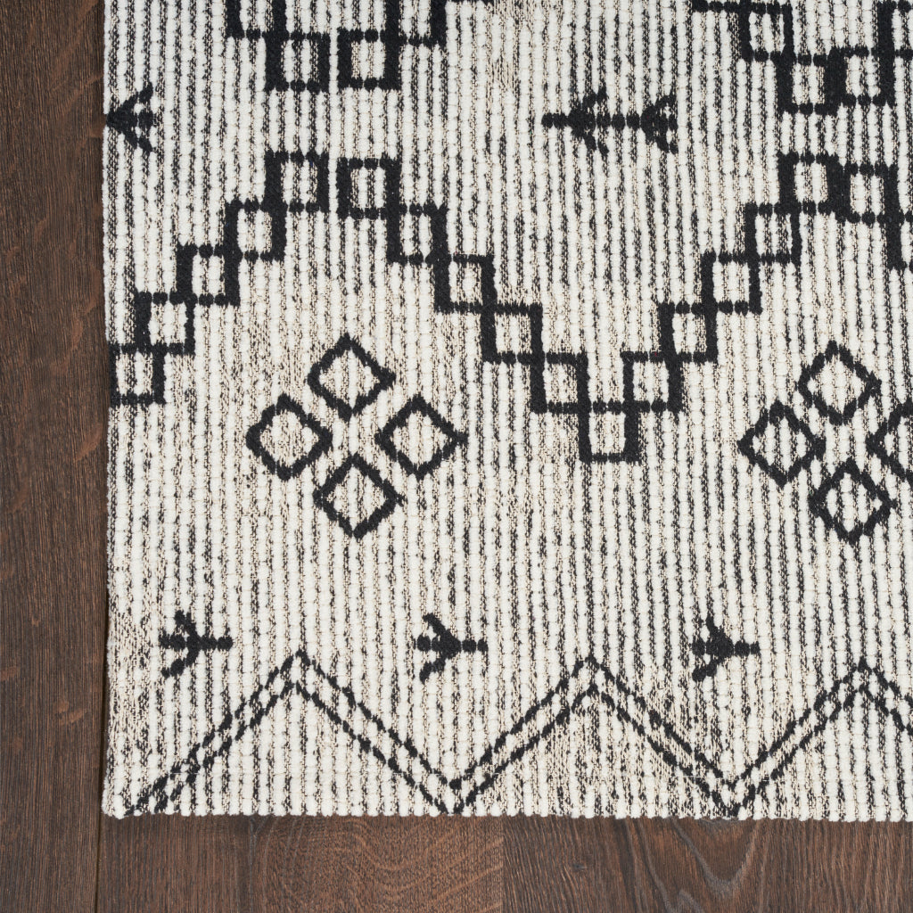 Nourison Home Brixton BRX01 Two-Color Indoor Accent Runner - Loom Woven Low Pile Tribal Runner