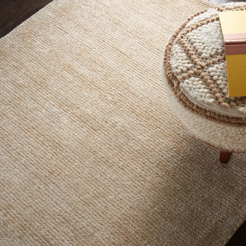 Nourison Home Weston WES01 Beige Indoor Rectangle Area Rug - Modern Tufted Handmade Medium Pile