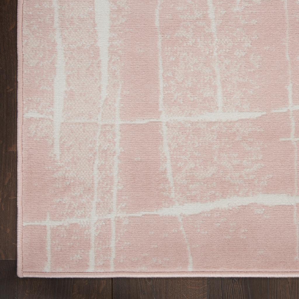 Nourison Home Whimsicle WHS09 Pink Ivory Indoor Rectangle Area Rug - Modern Power Loomed Machine Made Low Pile