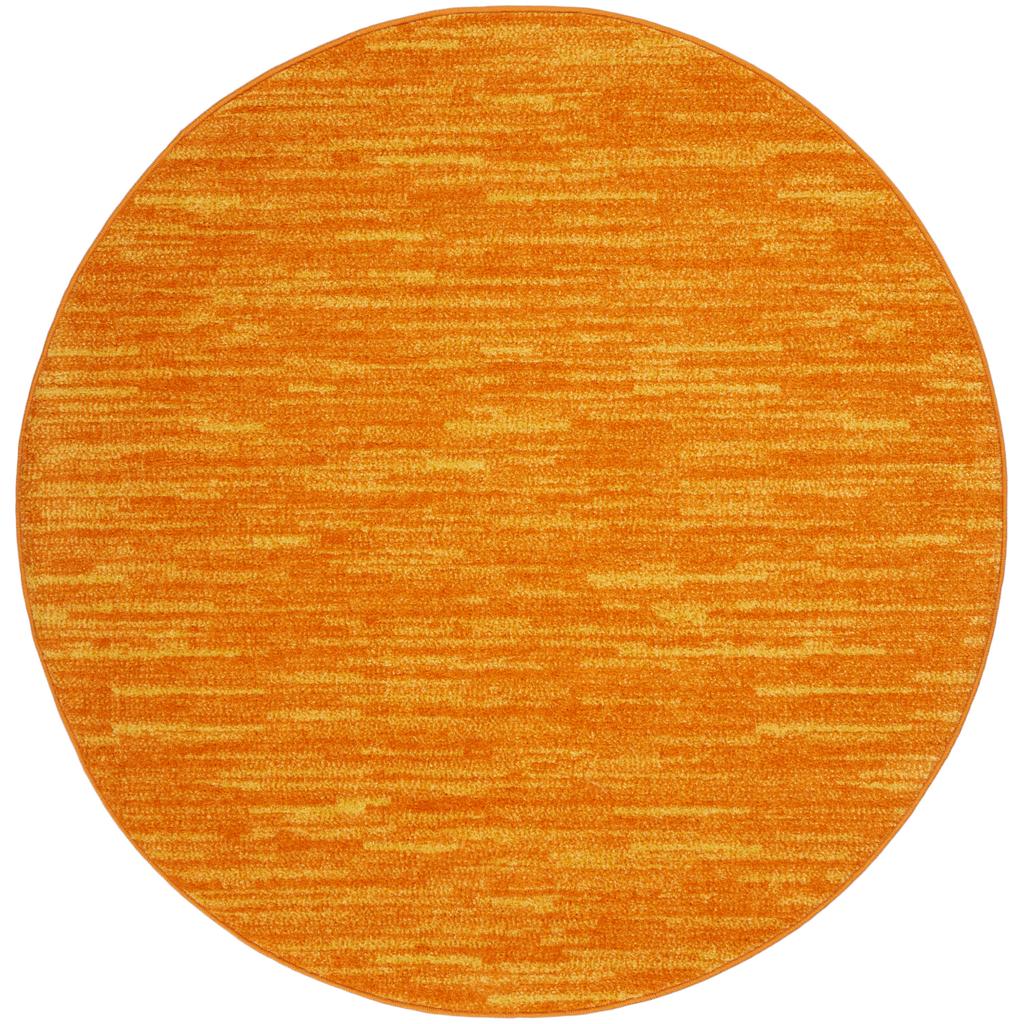 Nourison Home Nourison Essentials NRE01 Sunburst Indoor/Outdoor Round Area Rug - Outdoor Power Loomed Machine Made Low Pile